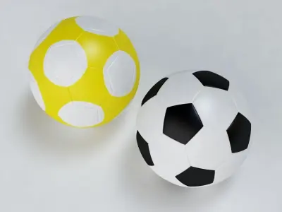 Soccer ball Low-poly 3D model