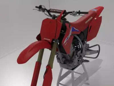 CRF150R 3D Model  Detailed Offroad Motorcycle Blender FBX Low-poly 3D model