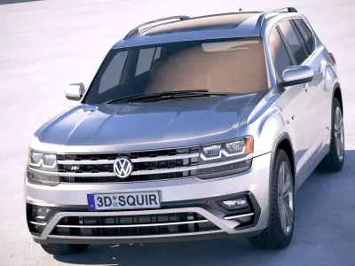 Volkswagen Atlas R-Line 2018 3D model