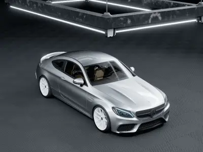 Automotive photo studio for Blender Cycles Render 3D model