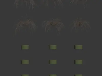 Ivy in pot 9 models 3D model