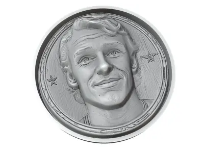 Antoine Griezmann Footballer Medallion 3D print model