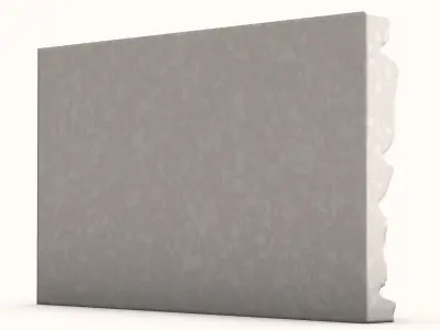 Overgrown Stone Wall Modular Piece 3D model