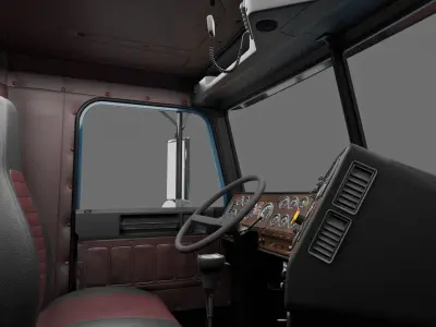 Freightliner FLD Semi Truck 3D model