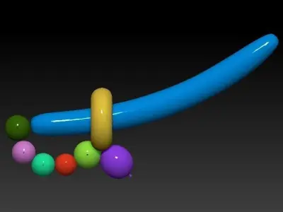 SWORD balloon Low-poly 3D model