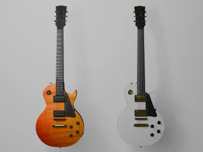 Gibson Les Paul Style Guitar - 3D Model Free 3D model