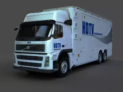 Out side Broadcasting Van 3D model