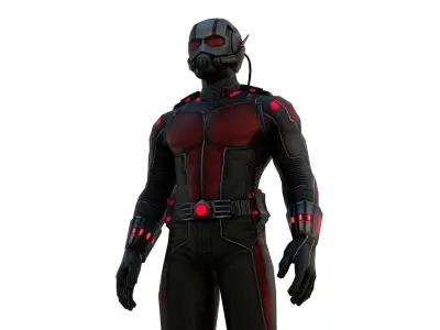 Marvel AntMan 3D Model High Quality Fully Rigged Textured Low-poly 3D model