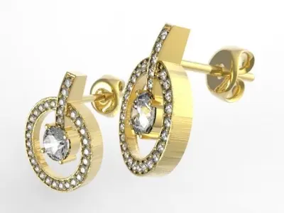 Simple earrings 3D print model