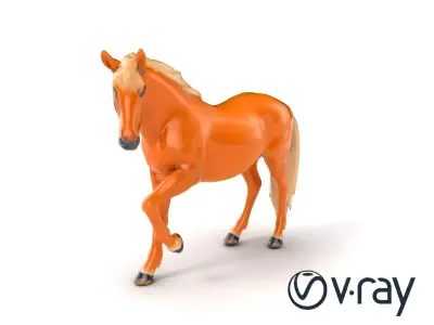 Muscular Horse 3D Model Pack Low-poly 3D model