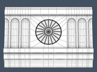 Frieze decorative crown moulding 3D model