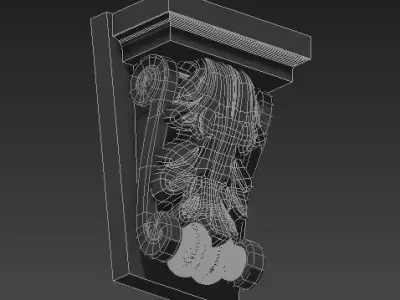 Corbel 3d Model golden 3D model