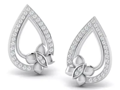 Diamond Earring 3D print model