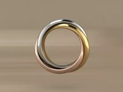 Ring Tri Color Large Model  3D print model