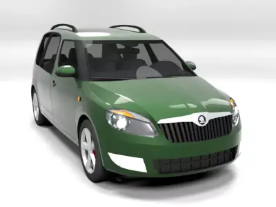 SKODA ROOMSTER 2011 LOWPOLY Low-poly 3D model