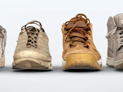 Nike Shoes Bundle Low-poly 3D model