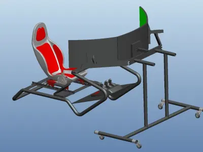 Racing simulator 3D model