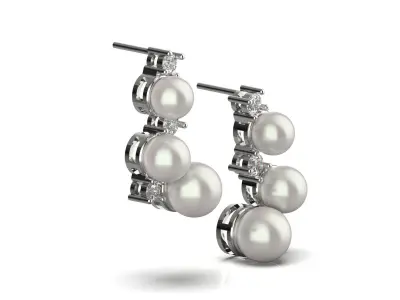 pearl earring pe0011 3D print model
