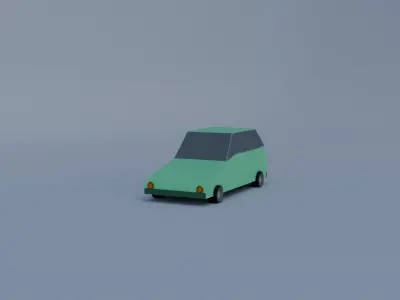 Low Poly Simple Car - Game Ready 3D model