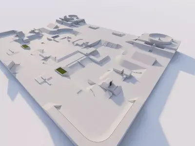 Skatepark-Skate Park PACK 3D model