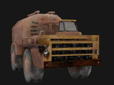 Abandoned Soviet Truck Low-poly 3D model