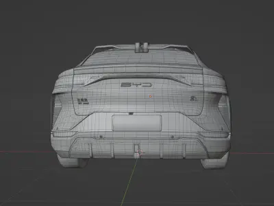BYD Song L EV 2025  low poly 3D model