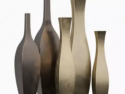 Modern vase flower art 3D model