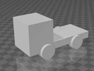 Simple 3D Truck 3D model