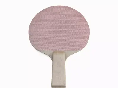 Table Tennis Racket Set Low-poly 3D model