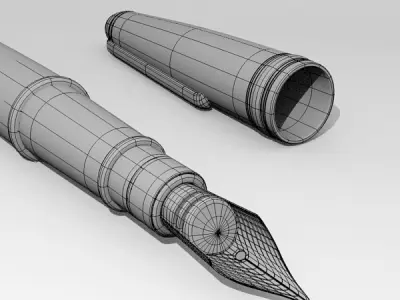 Luxury fountain pen 3D model