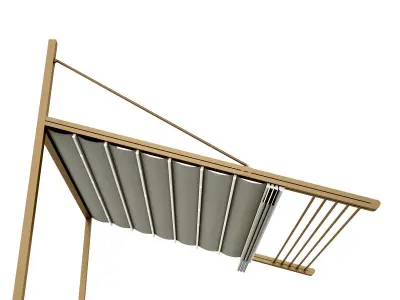 Motorized Pergola 3 bronze patina light 3D model
