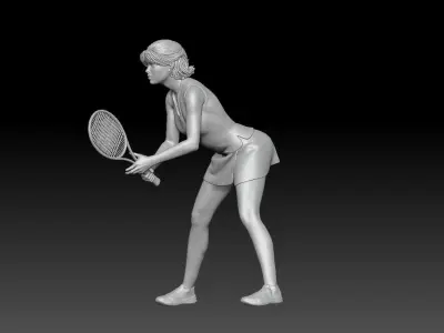 TENNIS PLAYER GIRL 2 3D print model