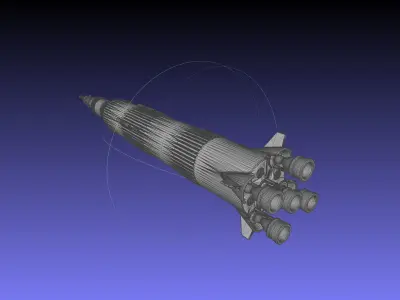 Simple Printable Saturn V Model 3D print model
