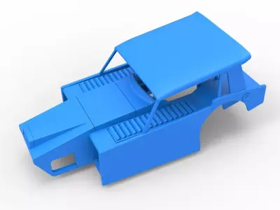 Shell of Vintage Dirt Modified stock car Version 6 Scale 1 to 25 3D print model