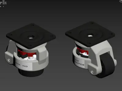 caster 3D model