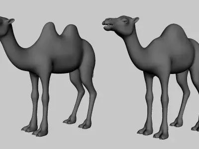Camel Pack  Low-poly 3D model
