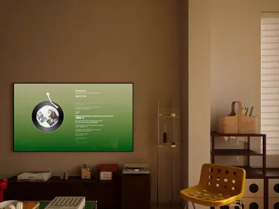 Apartment interior at dusk 3D model