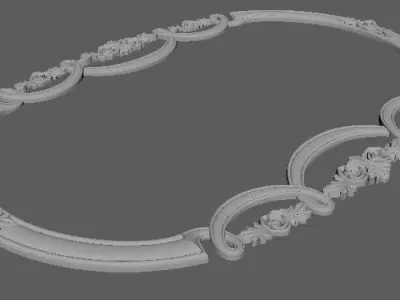mirror ornamental frame 3D model