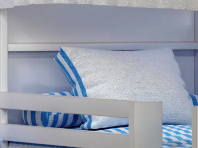 KidsRoom bunk bed with desk 3D model