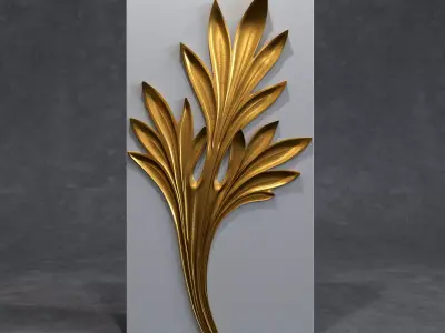 Decorative panel Leaf 3D model