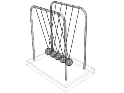 Toys - Newtons Cradle 3D model