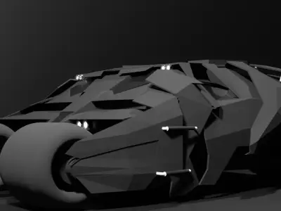 Tumbler Batmobile Low-poly 3D model