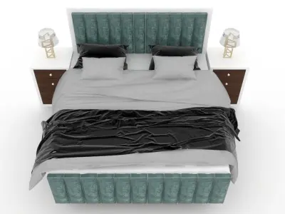 LUXURY BED WITH POSIS  3D model