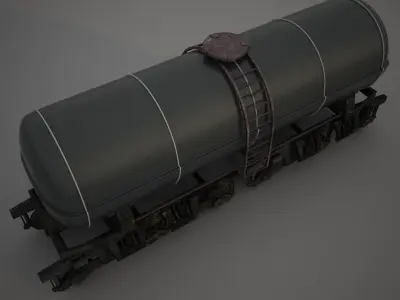 Train tank car - tank car 3D model