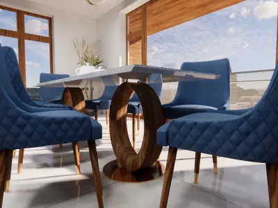 Dining Table and Chair 3D model