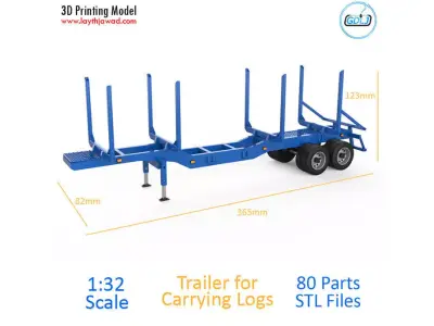 Trailer for Carrying Logs 3D print model
