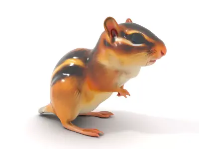 Realistic Chipmunk Creature model pack Low-poly 3D model