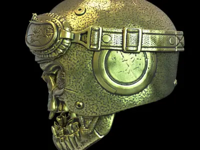Skull pendant jewelry biker helmet vol1 3D print model