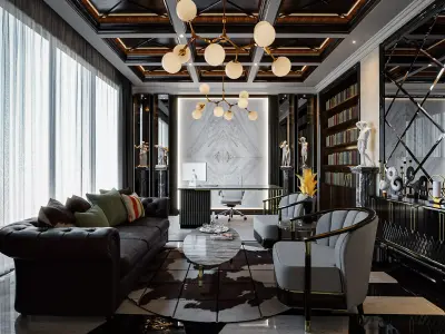 Office Luxury Interior Scene 3D model