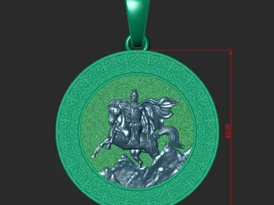 THE UASTYRDZHI PENDANT IS THE OSSETIAN SAINT GEORGE 3D print model